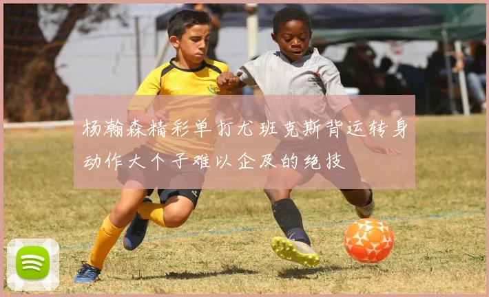 杨瀚森精彩单打尤班克斯背运转身动作大个子难以企及的绝技